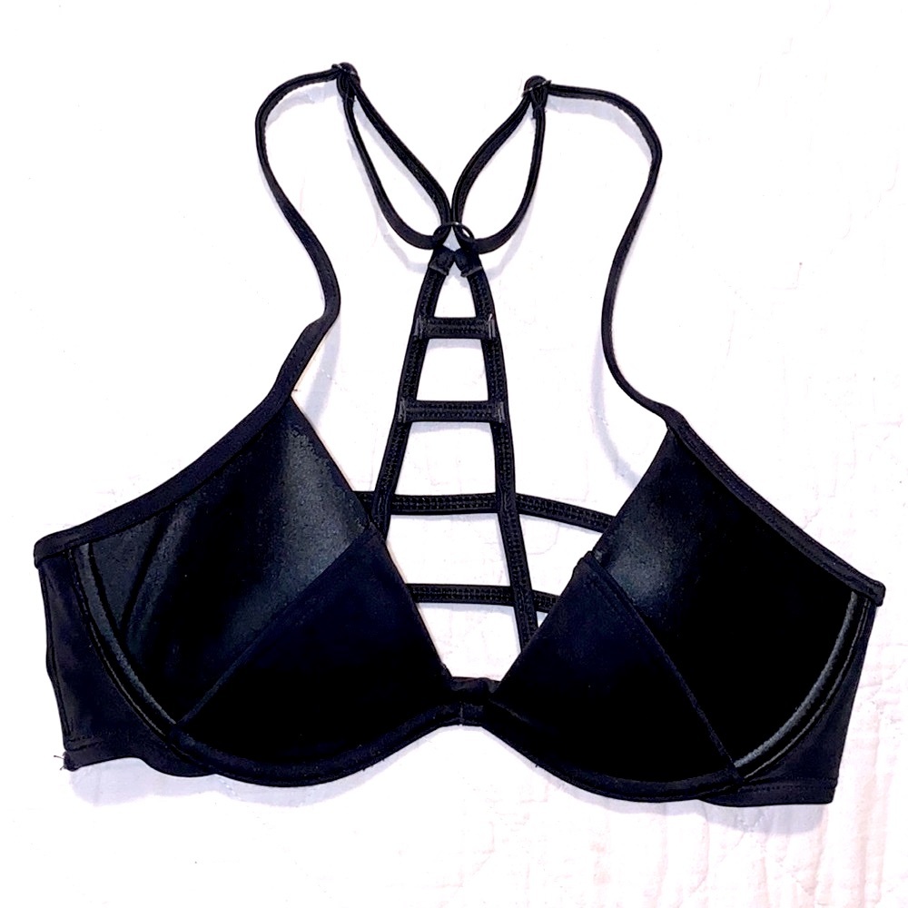 Pink by Victoria’s Secret Faux Leather Swim Top XSMALL